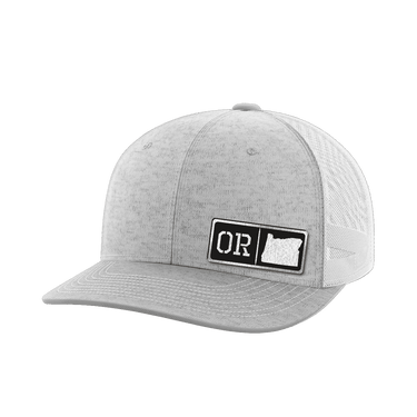 Oregon Homegrown Hats Hat Greater Half Heather Grey/White Black Leatherette Oregon